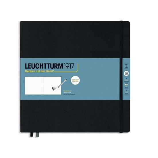 Poza cu CAIET SCHITE 225*225MM 150G NEGRU LEUCHTTURM