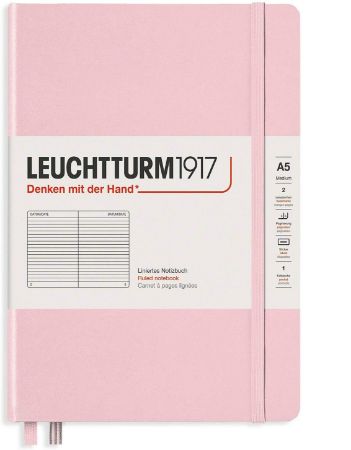 Poza cu CAIET A5 DICTANDO COPERTA RIGIDA ROZ PASTEL LEUCHTTURM