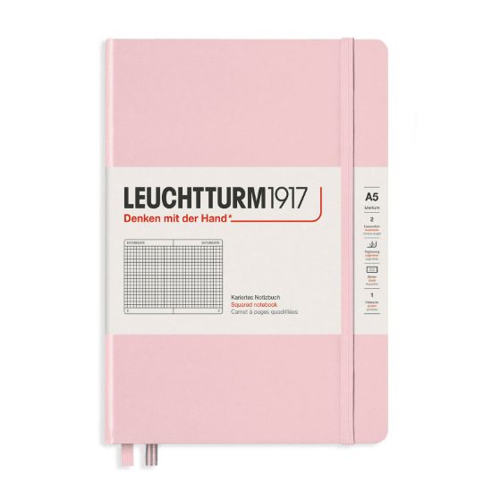 Poza cu CAIET A5 ARITMETICA COPERTA RIGIDA ROZ PASTEL LEUCHTTURM