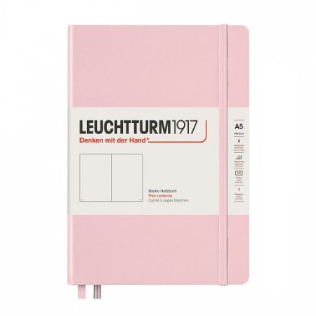 Poza cu CAIET A5 VELIN COPERTA RIGIDA ROZ PASTEL LEUCHTTURM