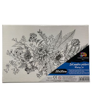Poza cu PANZA PREDESENATA PE SASIU 20 X 30 CM FLORI SF ART PIGNA