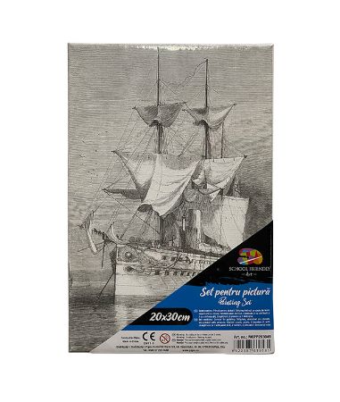 Poza cu PANZA PREDESENATA PE SASIU 20 x 30 CM CORABIE SF ART PIGNA