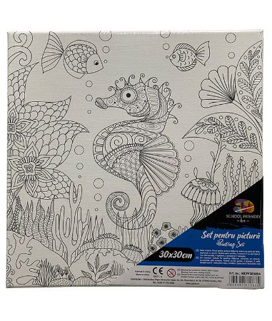Poza cu PANZA PREDESENATA PE SASIU 30 x 30 CM ACVATIC SF ART PIGNA