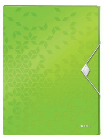 Poza cu MAPA PLASTIC CU BURDUF 30MM VERDE WOW LEITZ