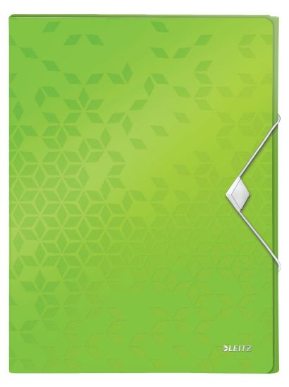 Poza cu MAPA PLASTIC CU BURDUF 30MM VERDE WOW LEITZ