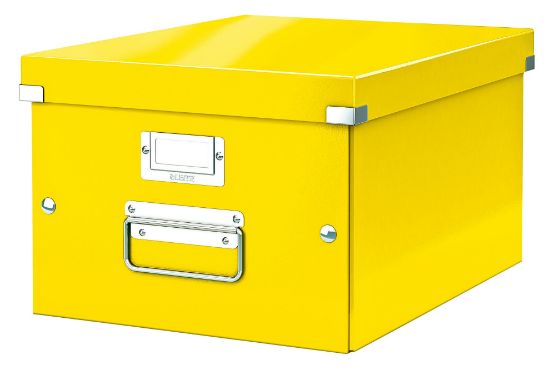 Poza cu CUTIE DEPOZITARE MEDIE GALBENA CLICK&STORE LEITZ