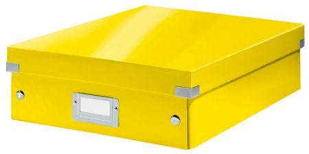 Poza cu CUTIE ORGANIZER MEDIE GALBENA CLICK&STORE LEITZ