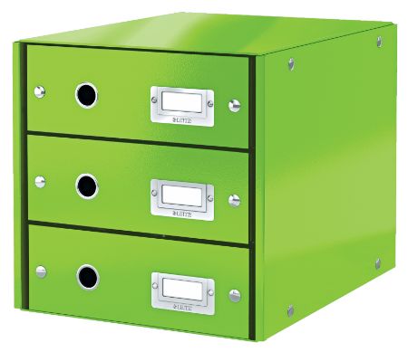 Poza cu CABINET 3 SERTARE VERDE CLICK&STORE LEITZ