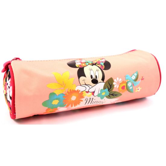 Poza cu PENAR ETUI TUBULAR MINNIE ROZ INCHIS FLORAL PIGNA