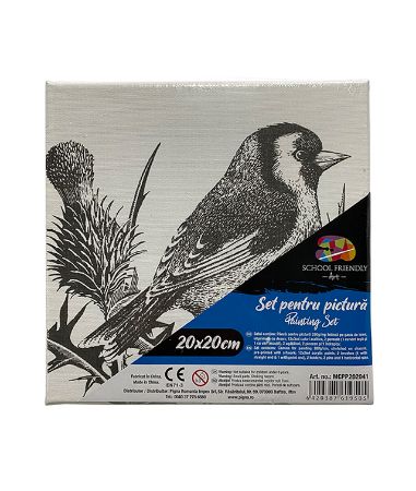 Poza cu PANZA PREDESENATA PE SASIU 20 x 20 CM PASARE 2 SF ART PIGNA