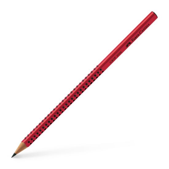Poza cu CREION GRAFIT B GRIP 2001 ROSU FABER-CASTELL