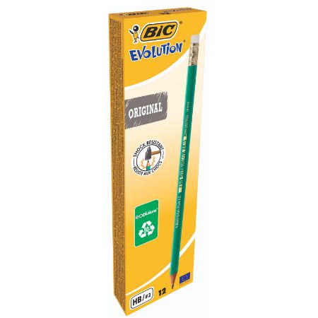Poza cu CREION GRAFIT HB CU GUMA ECO EVOLUTION 655 12/CUT BIC