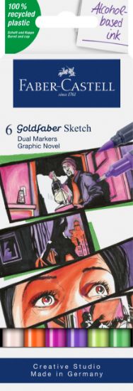 Poza cu SKETCH MARKER 2 CAPETE SET 6 NOVEL GOLDFABER FABER-CASTELL