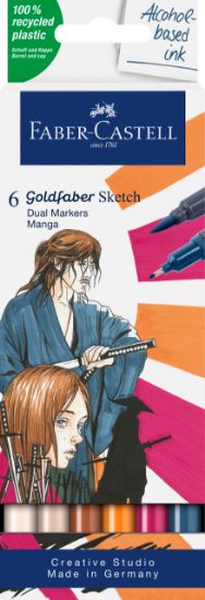 Poza cu SKETCH MARKER 2 CAPETE SET 6 MANGA GOLDFABER FABER-CASTELL