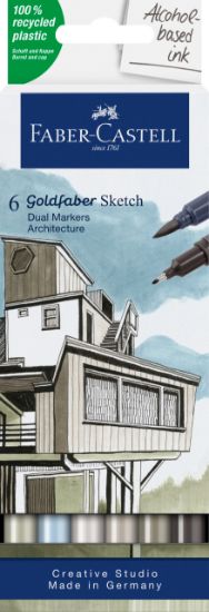Poza cu SKETCH MARKER 2 CAPETE SET 6 ARCHITECT GOLDFABER FABER-CASTELL