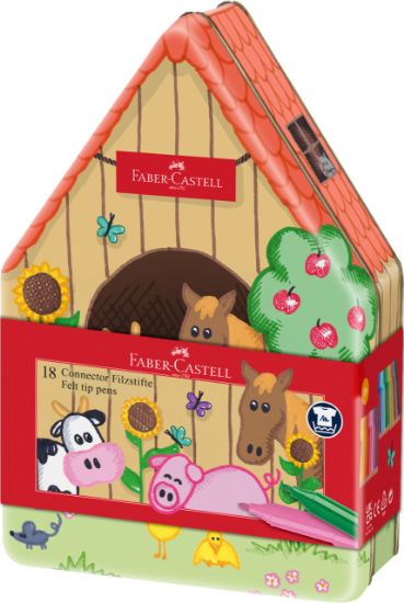 Poza cu CARIOCA 18 CULORI FERMA ANIMALELOR CONNECTOR FABER-CASTELL