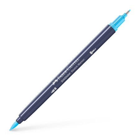Poza cu SKETCH MARKER 2 CAPETE ALBASTRU APA 164 GOLDFABER FABER-CASTELL