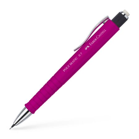 Poza cu CREION MECANIC 0.7MM POLY MATIC ROZ FABER-CASTELL