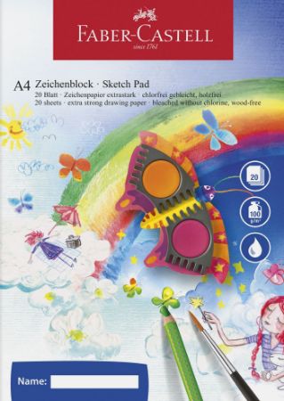 Poza cu BLOC DESEN A4 20 FILE 100G/MP FABER-CASTELL