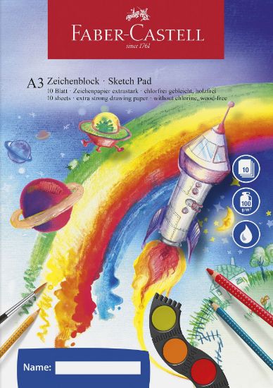 Poza cu BLOC DESEN A3 10 FILE 100G/MP FABER-CASTELL