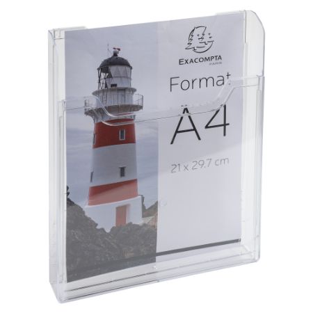 Poza cu SUPORT BROSURI A4 PORTRET TRANSPARENT EXACOMPTA