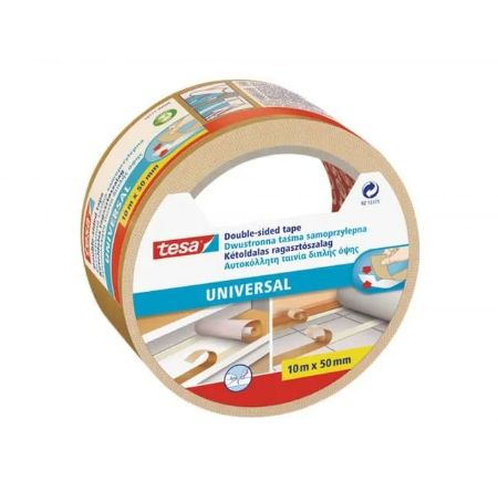 Poza cu BANDA DUBLU ADEZIVA ALBA 10 M x 50 MM TESA