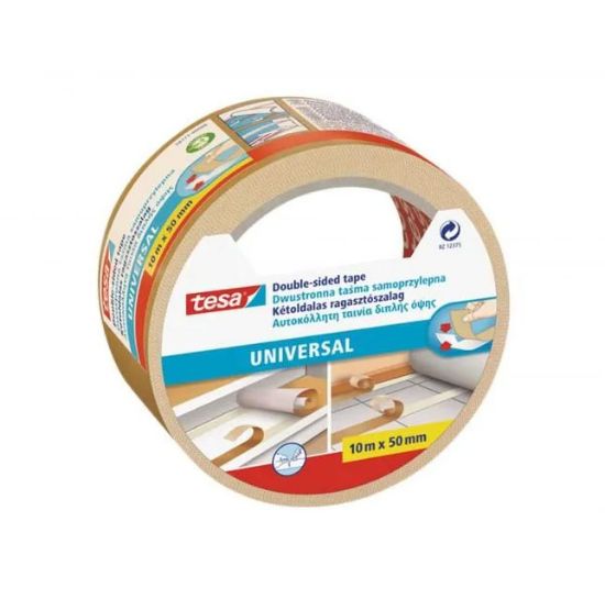 Poza cu BANDA DUBLU ADEZIVA ALBA 10 M x 50 MM TESA