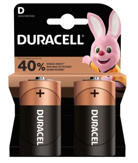 Poza cu BATERII R20(D) ALCALINE DURACELL 2BUC/SET
