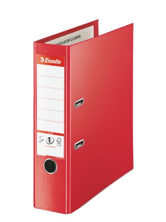 Poza cu BIBLIORAFT PLASTIFIAT INT-EXT 8CM ROSU JUMBO PLUS ESSELTE