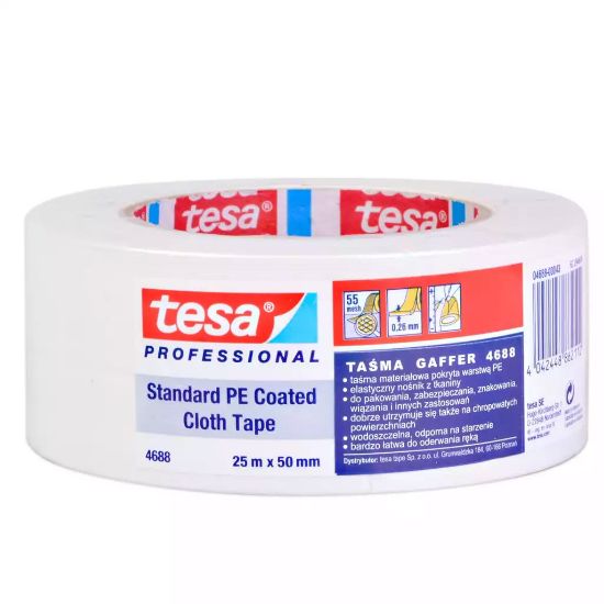 Poza cu BANDA ADEZIVA TEXTILA ALBA 25M*50MM TESA