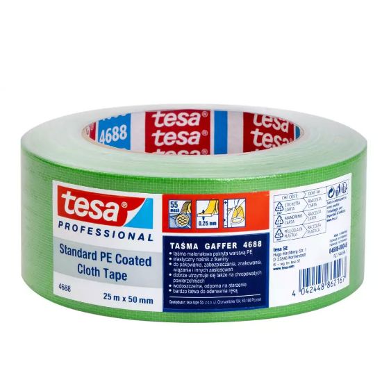 Poza cu BANDA ADEZIVA TEXTILA VERDE 25M*50MM TESA