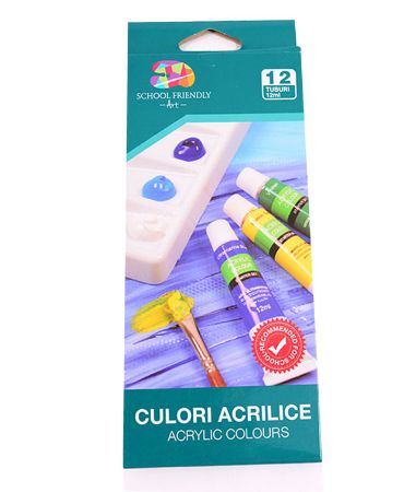 Poza cu CULORI ACRILICE 12/SET 12ML PIGNA