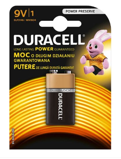 Poza cu BATERII 9V ALCALINE DURACELL