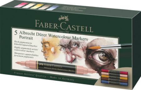 Poza cu SET 5 MARKERE SOLUBILE PORTRET A.DURER FABER-CASTELL