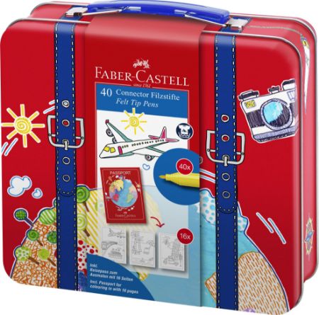 Poza cu CARIOCA 40 CULORI CONNECTOR VALIZA FABER-CASTELL