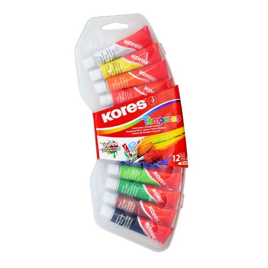 Poza cu TEMPERA 12 CULORI 12 ML KORES