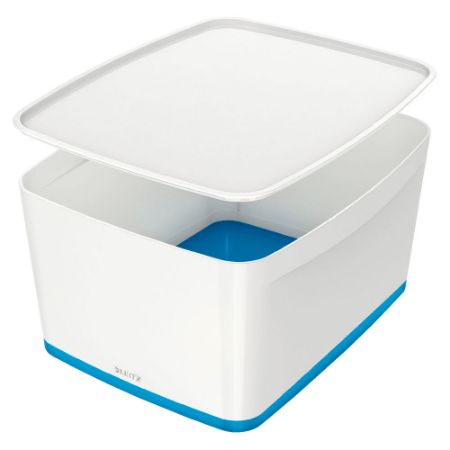 Poza cu CUTIE DEPOZITARE CU CAPAC MARE ALB/ALBASTRU MYBOX LEITZ