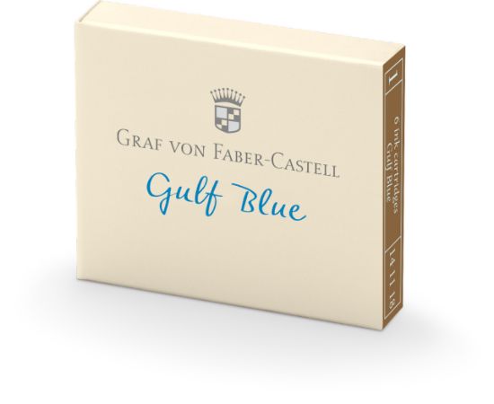 Poza cu CARTUSE CERNEALA MICI ALBASTRU GULF 6 BUC/CUTIE GRAF VON FC