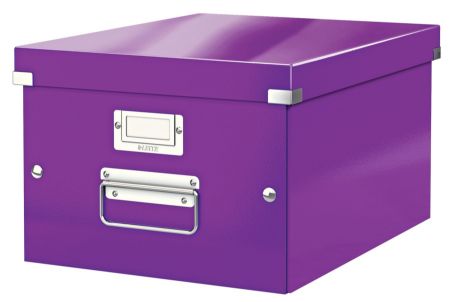 Poza cu CUTIE DEPOZITARE MEDIE MOV CLICK&STORE LEITZ