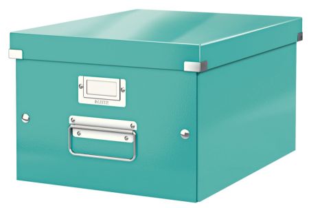 Poza cu CUTIE DEPOZITARE MEDIE TURCOAZ CLICK&STORE LEITZ