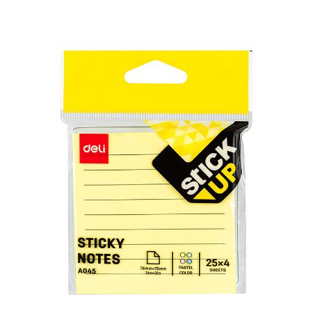 Poza cu NOTES ADEZIV 76 x 76 MM 4 x 25 FILE R-V-G-A LINIAT DELI
