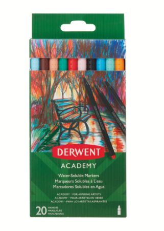 Poza cu MARKERE PE BAZA DE APA 20 BUC/SET DERWENT ACADEMY