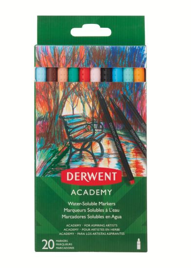 Poza cu MARKERE PE BAZA DE APA 20 BUC/SET DERWENT ACADEMY