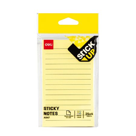 Poza cu NOTES ADEZIV 76 x 126 MM 4 x 25 FILE R-V-G-A LINIAT DELI