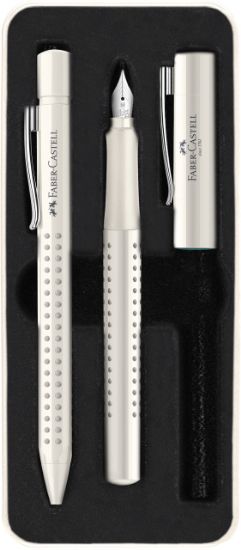 Poza cu SET STILOU M + PIX GRIP 2010 ALB COCOS FABER-CASTELL