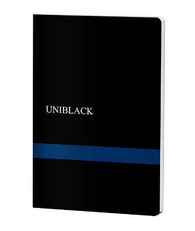 Poza cu CAIET A4 60 FILE DICTANDO 70G COPERTA PP ALBASTRA UNIBLACK PIGNA