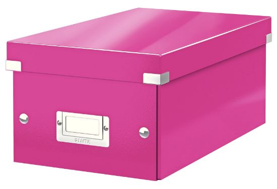 Poza cu CUTIE PENTRU DVD-URI ROZ CLICK&STORE LEITZ