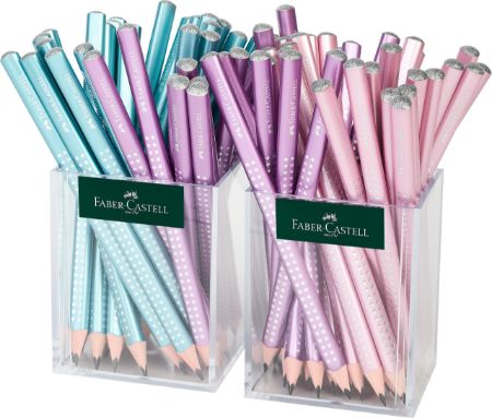 Poza cu CREION GRAFIT SPARKLE JUMBO 2 x 36 CUTIE PLASTIC 2023 FABER-CASTELL