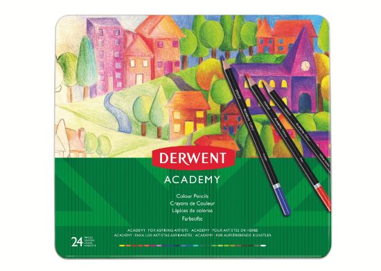 Poza cu CREIOANE COLORATE 12 CULORI DERWENT ACADEMY