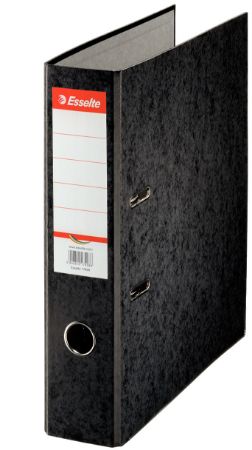 Poza cu BIBLIORAFT MARMORAT 7.5 CM NEGRU RAINBOW ESSELTE